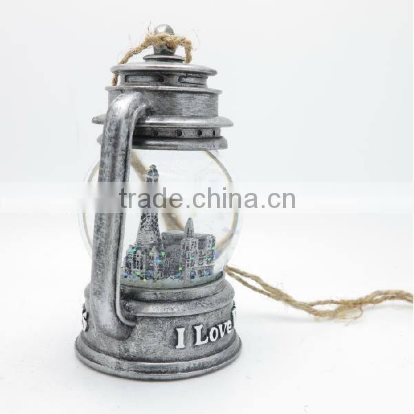 Castle souvenir water globe with snow blowing and LED gifts for lover and souvenir