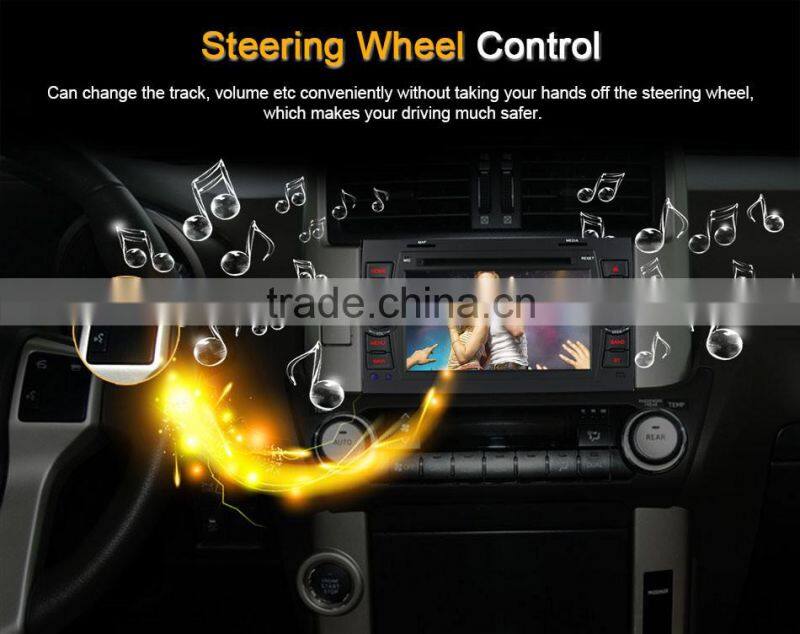 7 Inch android 4.4 quad core Car GPS for TOYOTA PRADO 2002 2003 2004 with Russia Menu support TPMS