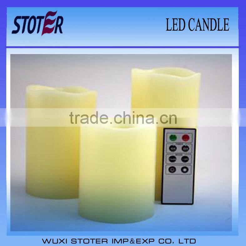 decrative LED candle/flameless flickering candles with remote/remote flameless candles