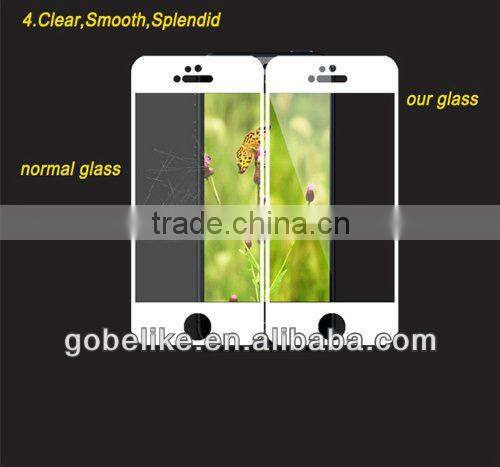 0.4mm tempered glass screen protector for iPhone5s