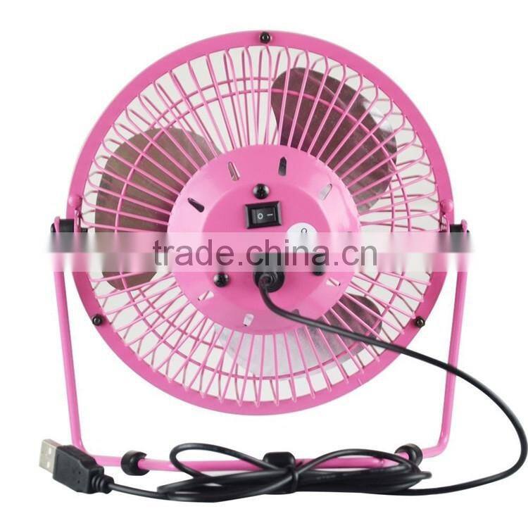 8" USB metal ventilator 360 rotate mini cooler desktop pc laptop cooling fan