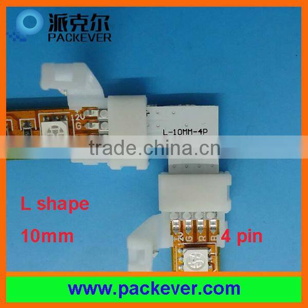 10mm/12mm RGB LED strip 4 pins solder free connector