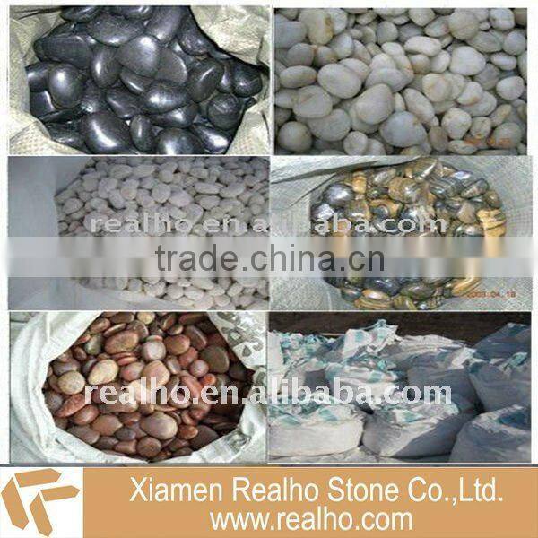 polished stone pebbles