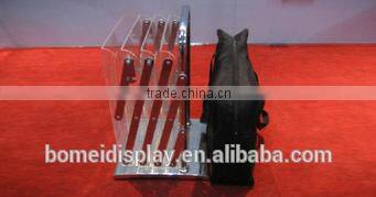 Portable adjustable collapsible folding acrylic brochure holder