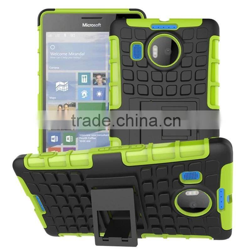 Cell phone accessory 2 In 1 Pattern Silicone and PC Rugged Hybrid 2-in-1 protective case for nokia lumia 950 xl china suppliers