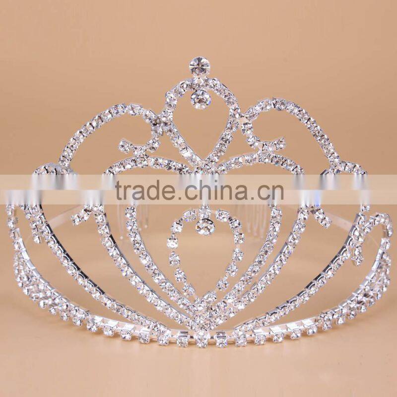 Popolar crystal princess tiaras fashion wedding crown