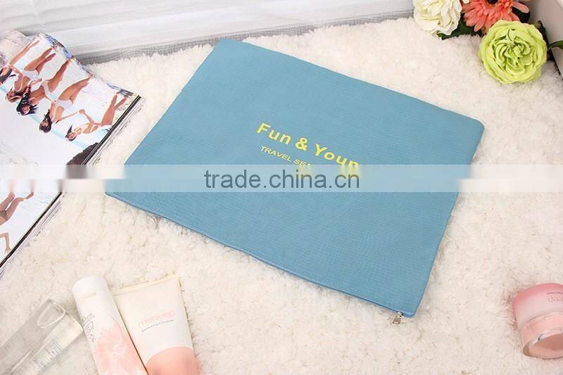 3pcs storage bag set nylon plaid customized logo garment stroage bag for travel