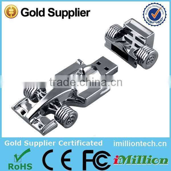 Factory whosale high quality F1 racing car usb flash drive with free logo
