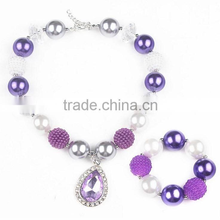 Hot Sale Chunky Bubble Gum Necklace For Kids Restoring Ancient Ways Halloween Beaded Necklace Jewelry 2016