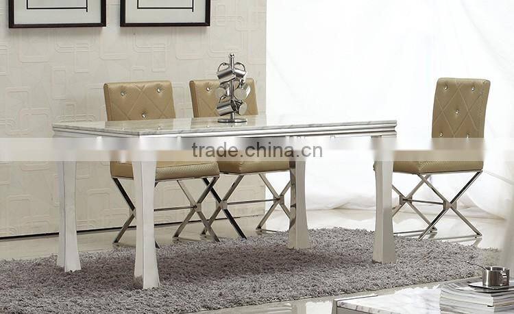 Luxury oval back banquet chair modern metal dining chair