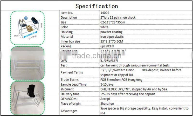2 tiers powder coating new design shoe rhvack shoe rack