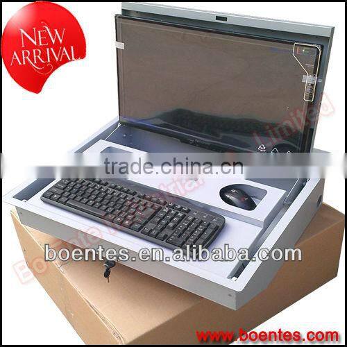 19 Inch Pop Up LCD Screen Flip Up Safe Box/ Office Desk Monitor Security Case