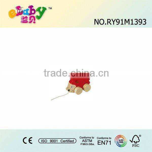 wood pull along toys with snail