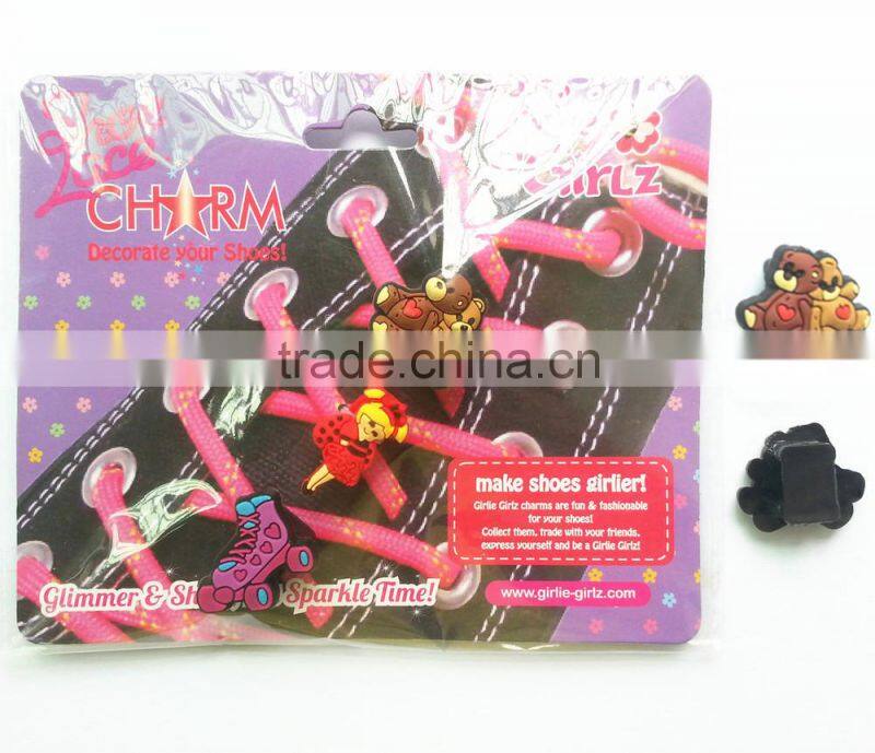plastic shoe decoration shoelace charms / princess shaped shoe jibbtz for girls