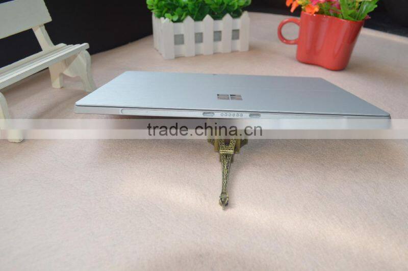Wholesale full coverage Brushed silver skin sticker for Microsoft surface pro 4 pro 3