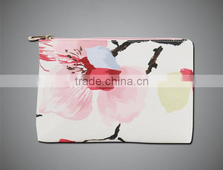 Fashion promotional travel canvas cosmetic bag wholesale