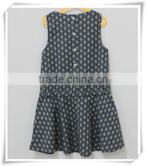 2015 designer one piece dress for girls of 7 years old