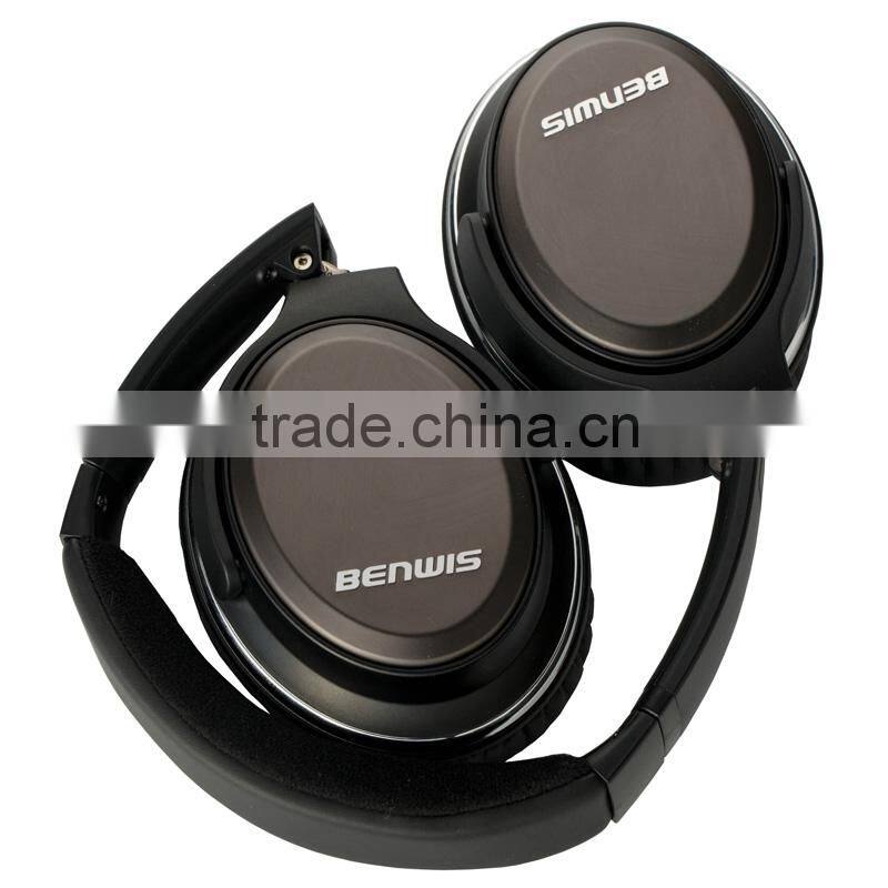 2015 BENWIS H800 foldable revolving bluetooth 4.0 wireless headphones/headset with soft earbud for mobile phone, computer