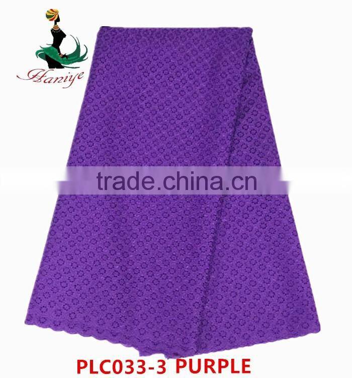 Haniye 2016/PLC033 top qualitycotton polish lace hot selling cheap price for man dress swiss voile lace polish cotton lace