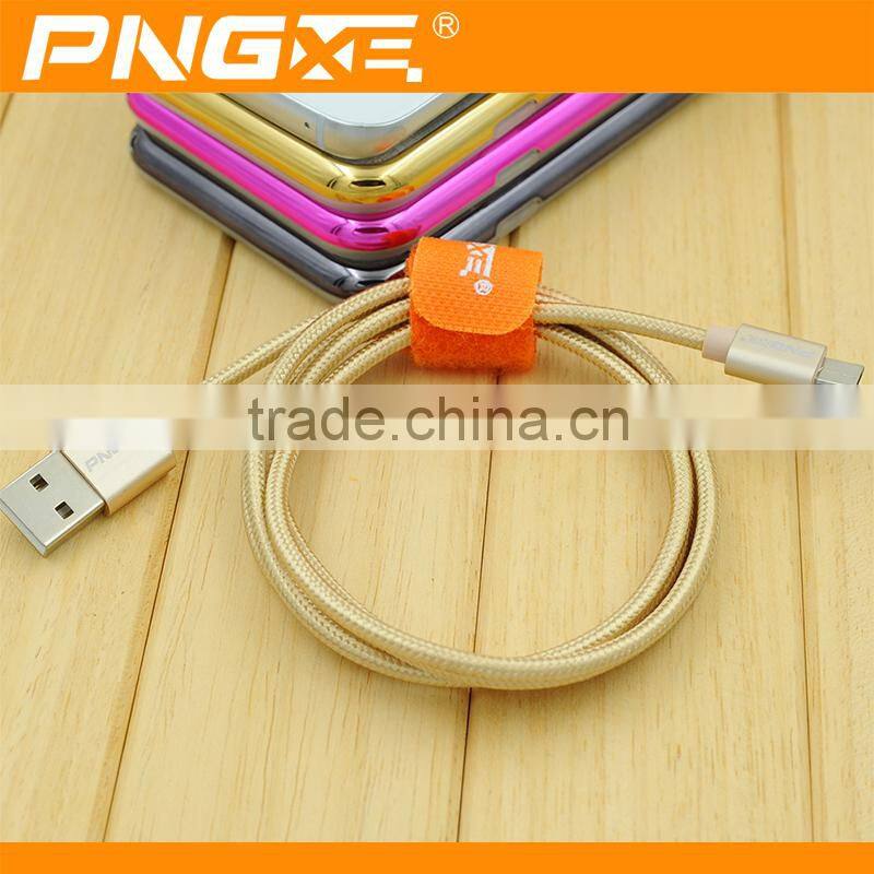 China alibaba cable manufacturer pngxe 2015 fast charging braided charger data cable with usb 3.0 aluminium micro usb cable