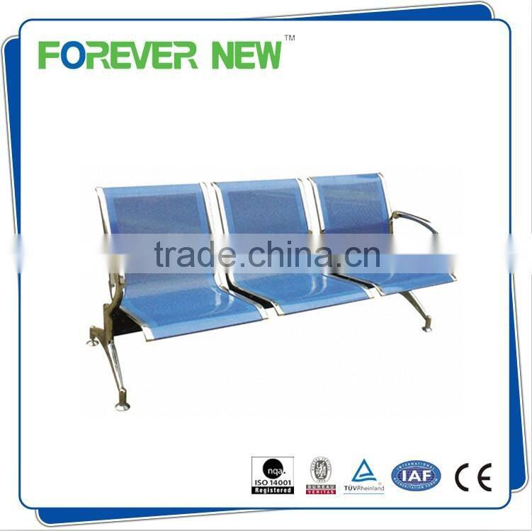 YXZ-040 blue color waiting chair with 3 seats