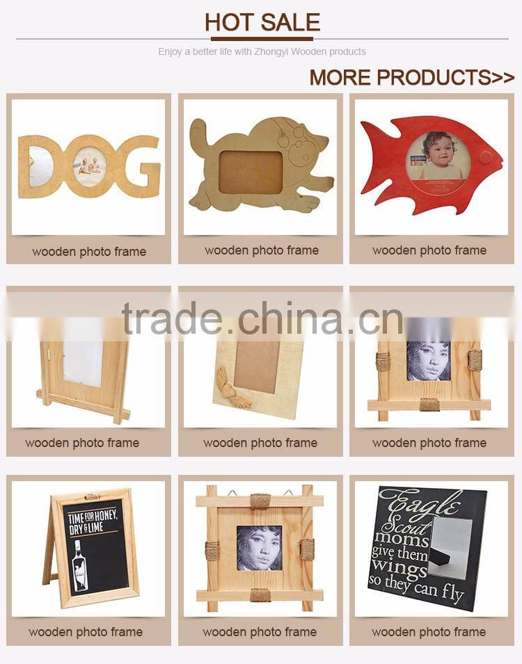 Simple Cheap Hanging Natural china factory desk guitar shaped wooden photo frame