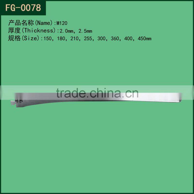 Chrome single slotted channel bracket , glass board support bracket