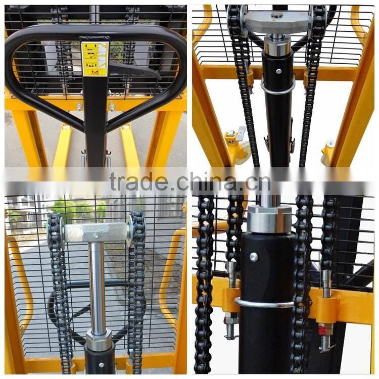 500kg, lifting height 1600mm used manual stacker