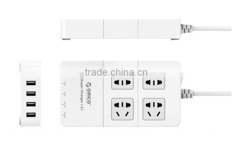 white super speed EU type 6 USB charging ports power strip for Tablet PC / iPhone