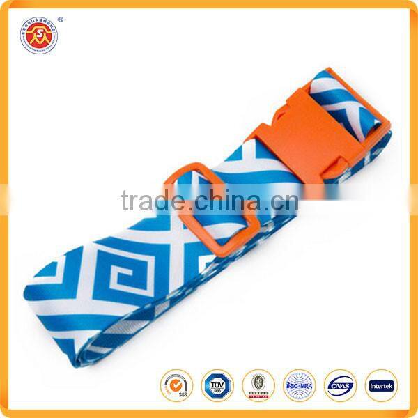 Custom printed luggage strap, luggage belt strap with plastic safety breakaway buckle manufacturer