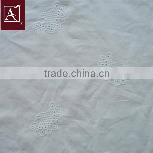 Eyelet Embroidery Cotton Fabrics Design For Children Cloth