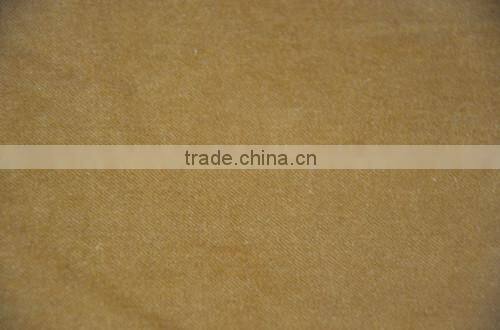 yellowish-brown solid dyeing 100% cotton flocked velvet fabric