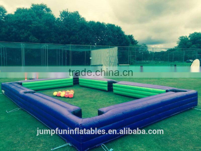 2016 new inflatable sports game, inflatable snooker football, adults inflatable billiard football table