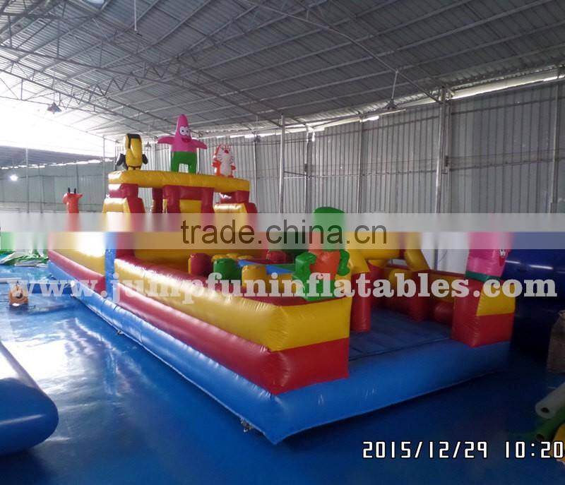 2016 Giant Inflatable Game Park 10mx6m Inflatable entertainment city with Large slide Inflatable jumping zone