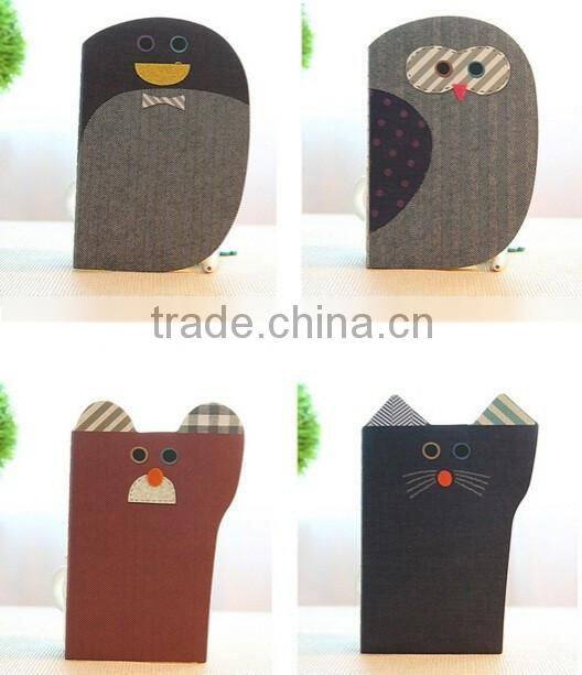 New Design Blank Fancy Paper Notebook/Wholesale Cute Animal Paper Notepad