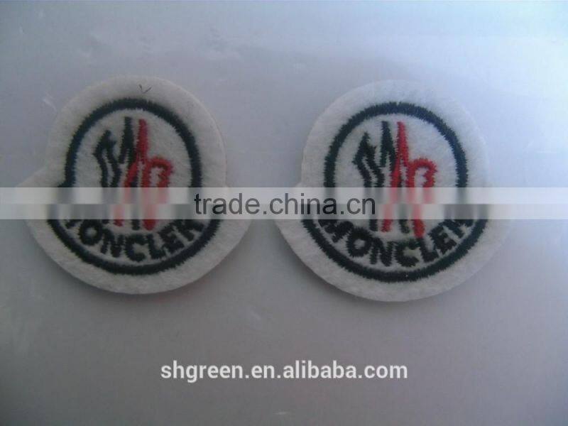 Computerized polyester embroidery crest with stick on back