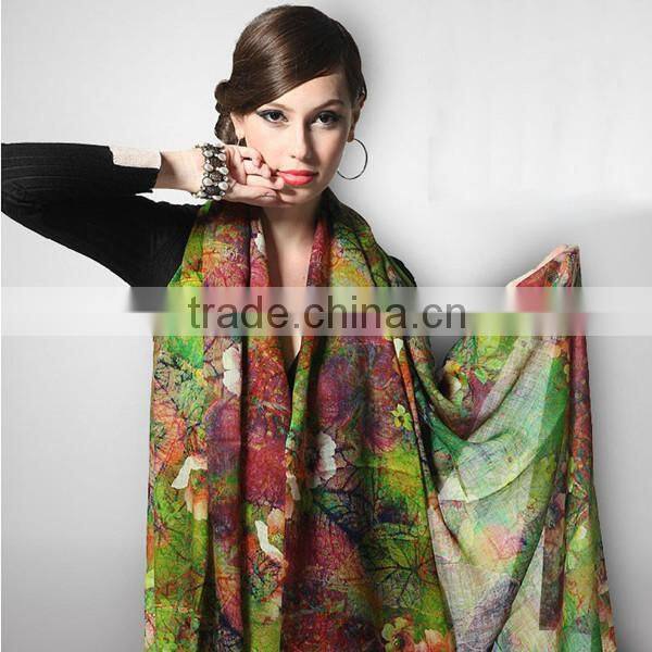 Factory No MOQ Customized Silk Polyester Cotton Linen Cashmere & Wool Scarf
