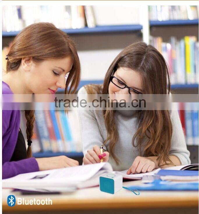 M-0322 mini square portable bluetooth speaker with hands-free call function + SD card slot