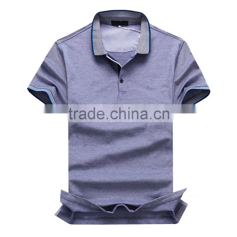 2016 Casual Solid Slim Fit Cotton Polo Shirts Short Sleeve for Business Men