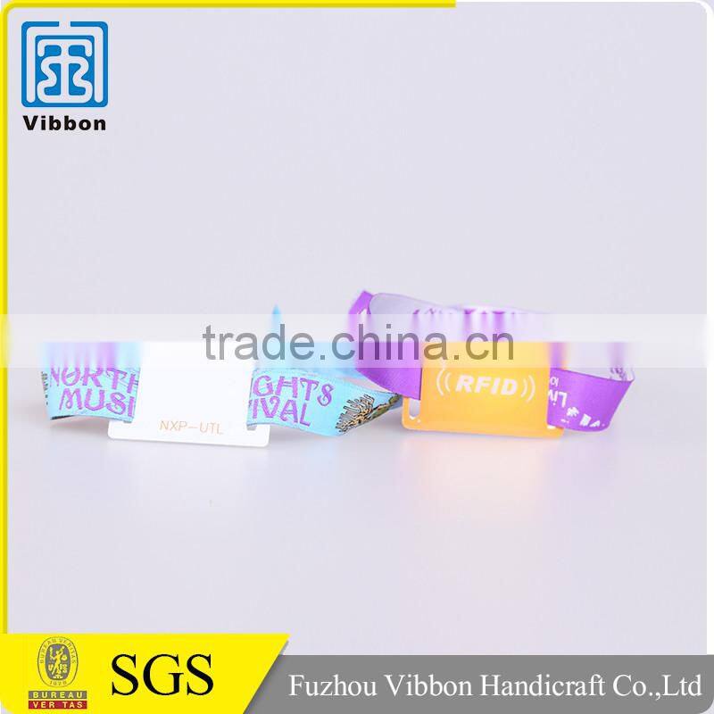 Factory Passive RFID Adjustable Silicone/PVC/woven wristbands