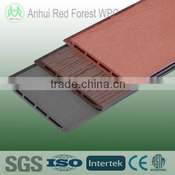 Decorative wood plastic composite exterior wall panel