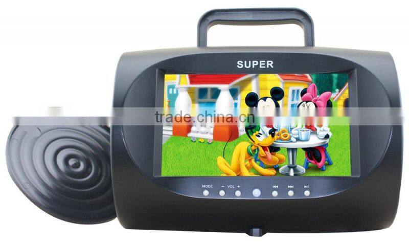 7.5 inch mini portable dvd player with tft screen