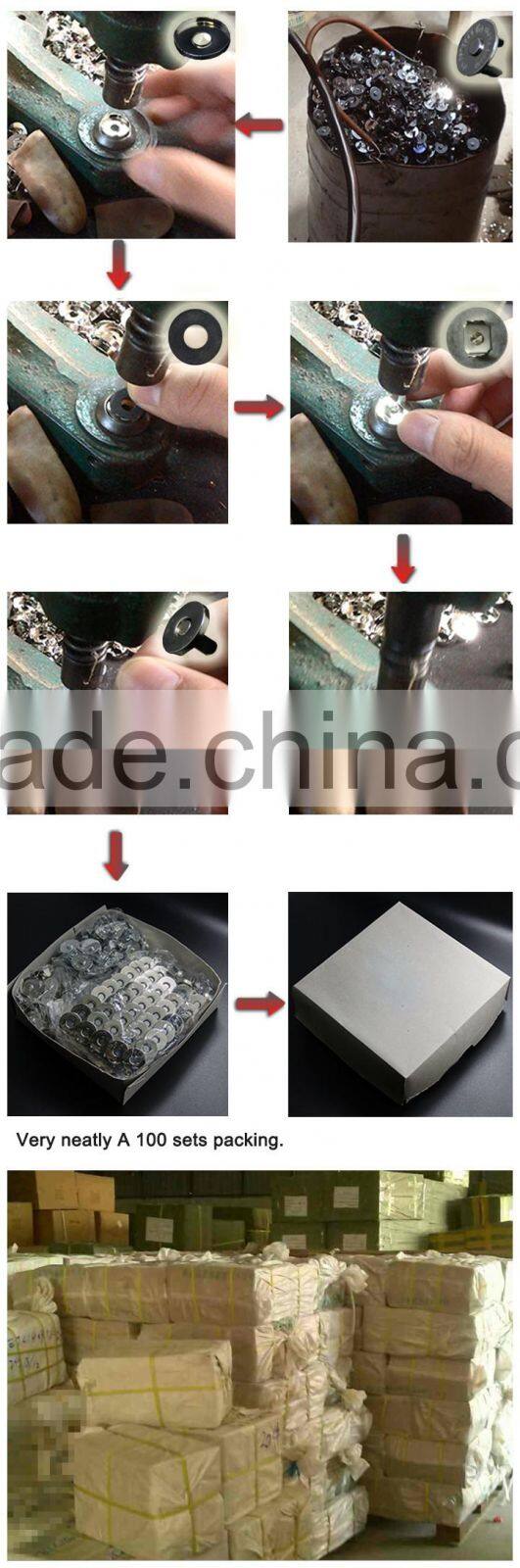 Glasses case metal fitting eyelet magnetic snap black nickel 17*2mm