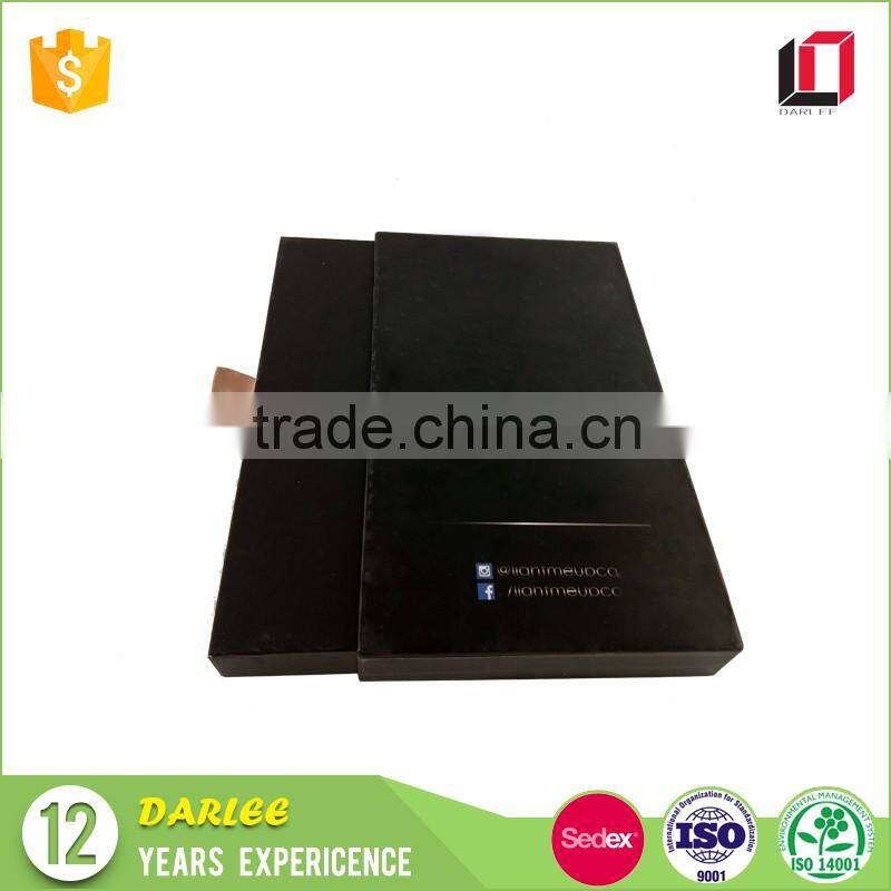 Alibaba China supplier custom grey cardboard black matte drawer paper box