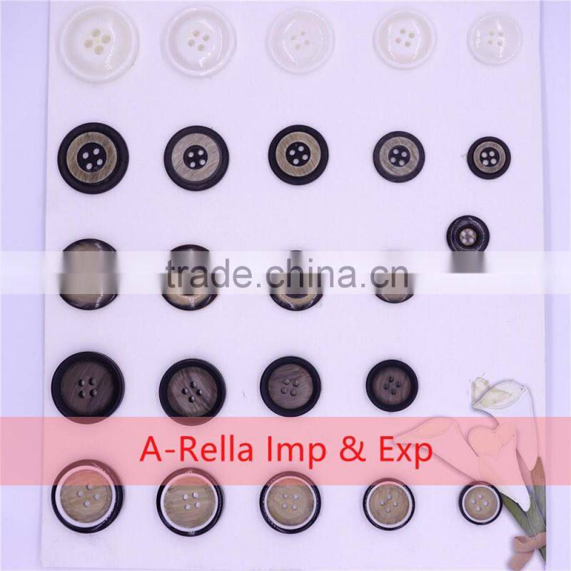 Round Shape 4 holes buttons for garment resin materials