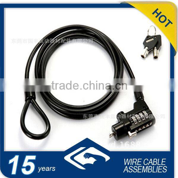 digit combination lock cable with loop