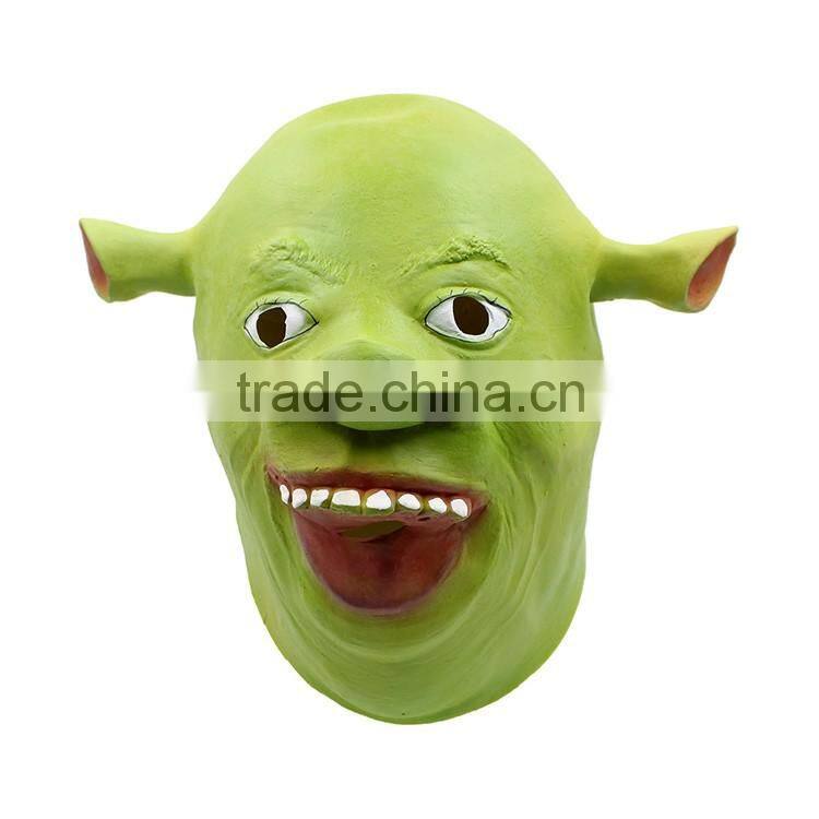 Hot Sale funny Green Unique rubber Halloween Shrek Vendetta Mask