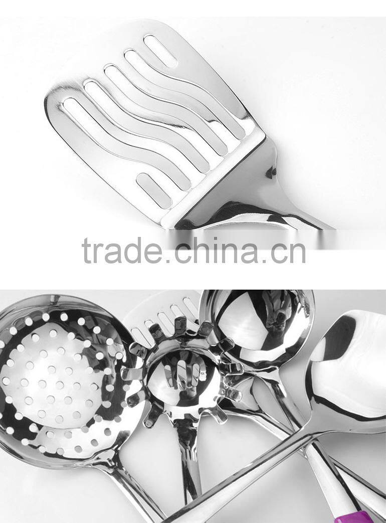 2015 high Quality cutlery kitchenware with plastic handle korean kitchen tools/modern kitchen designs 7PCS/SET S33