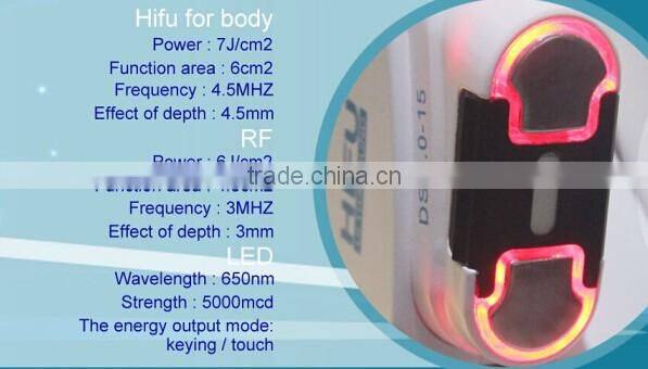 Double-Handle hifu 2016 ultrasound HIFU Face lift/ wrinkle removal machine