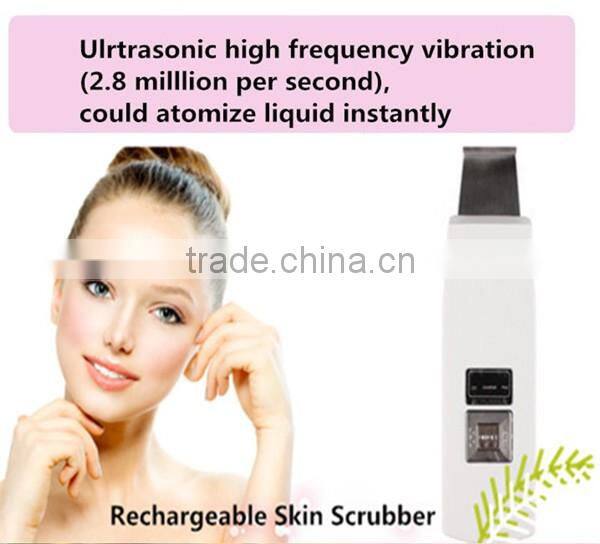 Rechargeable Ultrasonic Skin Scrubber Beauty Machine for Home use